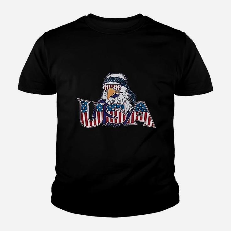 Usa Epic Patriot Bald Eagle 4Th Of July Patriotic Heather Royal Blue Youth T-shirt