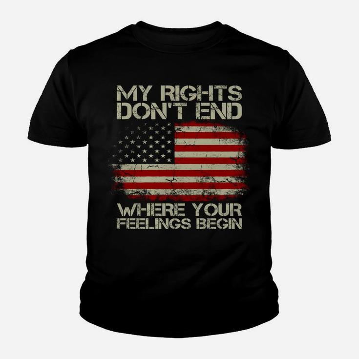 Usa Flag My Rights Don't End Where Your Feelings Begin Youth T-shirt
