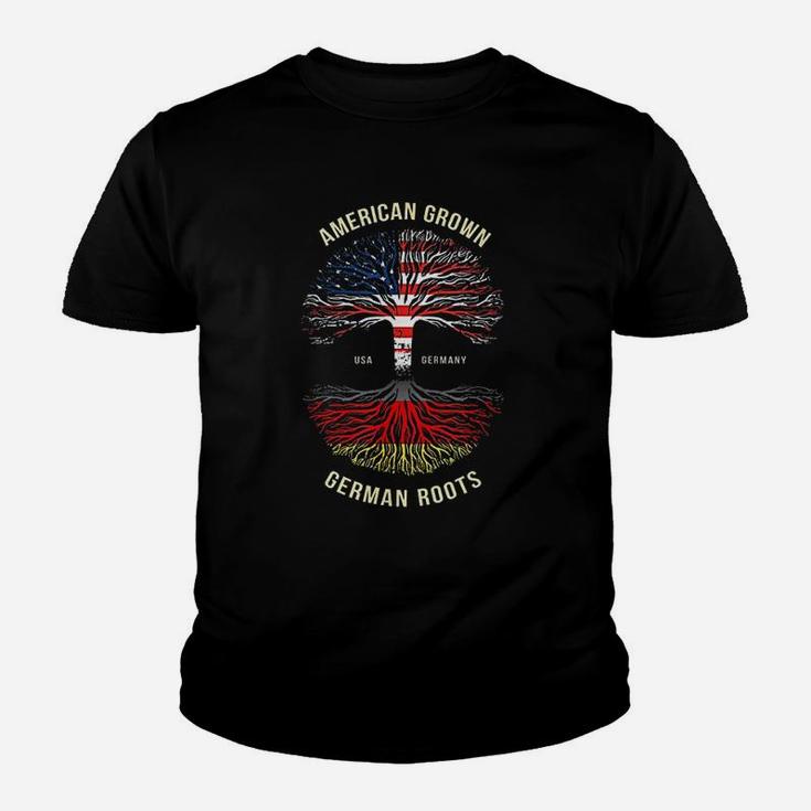 Usa Germany Flag American Grown German Roots Youth T-shirt