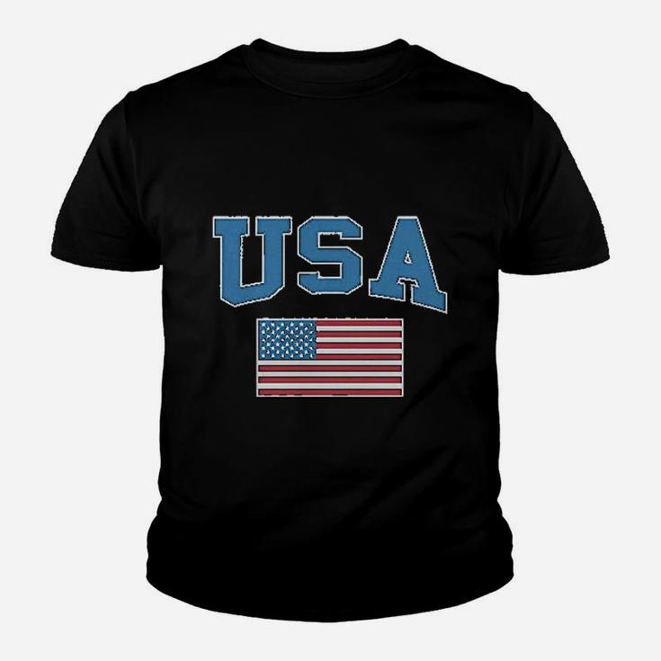 Usa Text And American Flag Youth T-shirt