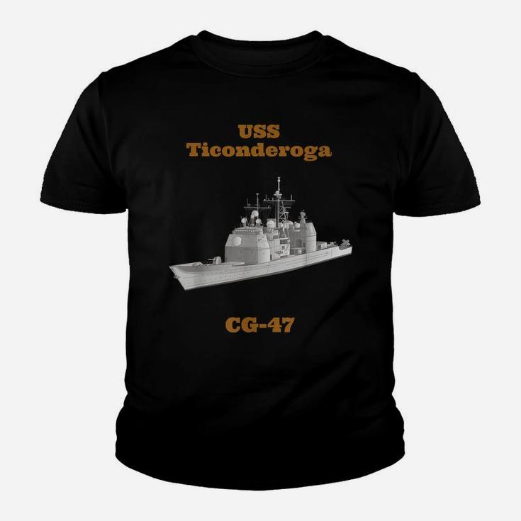 Uss Ticonderoga Cg-47 Navy Sailor Veteran Gift Youth T-shirt