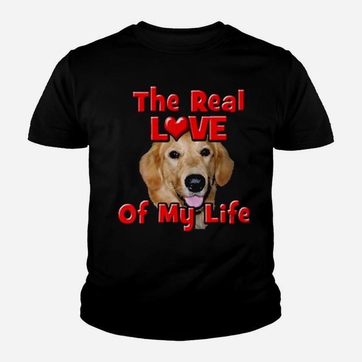 Valentine's Day Gift Golden Retriever Dog Lovers  Owners Youth T-shirt