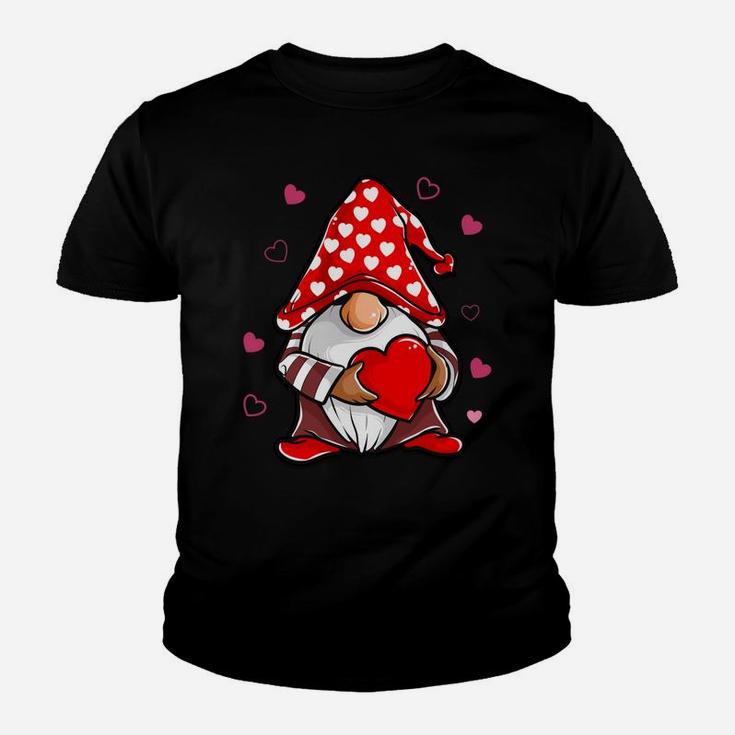 Valentine's Day Gnome Love Holding Red Heart Funny Gifts Youth T-shirt