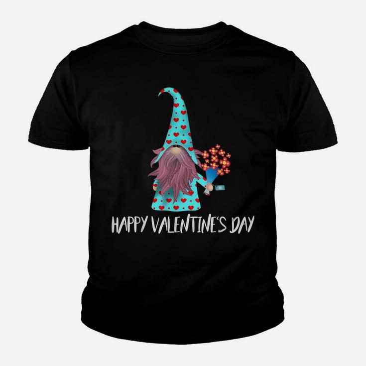 Valentine's Day Gnome With Flowers - Love Gnome Youth T-shirt