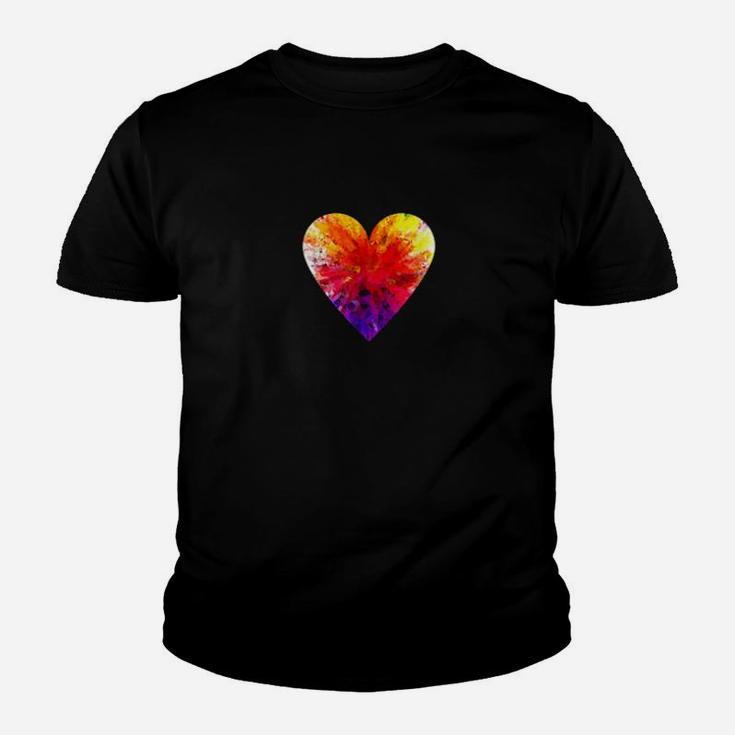 Valentine's Day Love Heart Prism Geometric Colorful Youth T-shirt