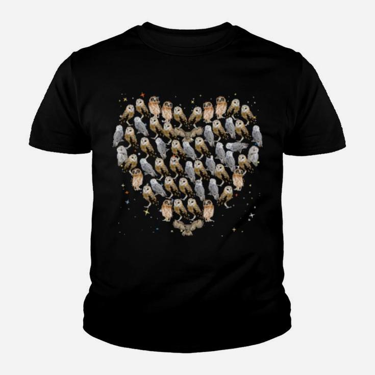 Valentines Gift Owls Lover Youth T-shirt