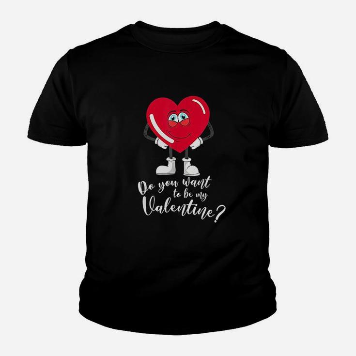 Valentines Hearts Day Feb 14 Do You Want To Be My Valentine Youth T-shirt