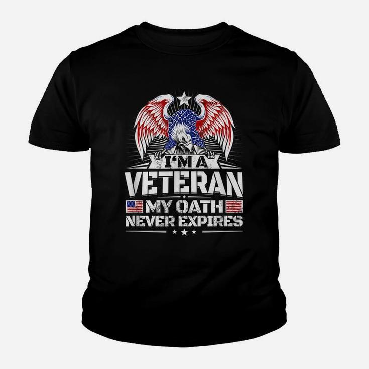 Veteran American Flag Proud Eagle - My Oath Saying Shirt Youth T-shirt