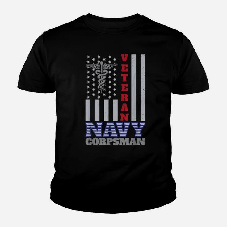 Veteran Navy Corpsman Patriotic Patriot 4Th Of July Youth T-shirt