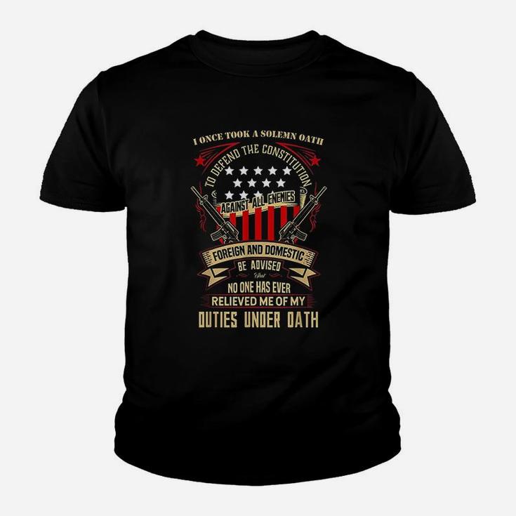 Veteran No One Has Relieved Me Of My Oath Youth T-shirt