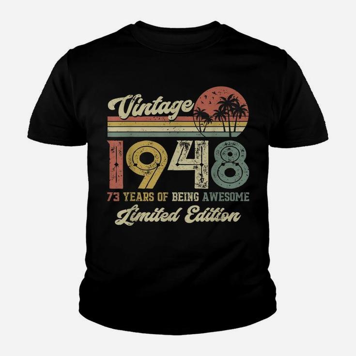 Vintage 1948 Retro 73 Year Old 73Rd Birthday Gift Men Women Youth T-shirt