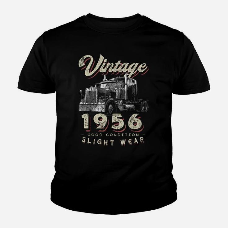 Vintage 1956 Trucker Big Rig Truck Driver 65Th Birthday Youth T-shirt