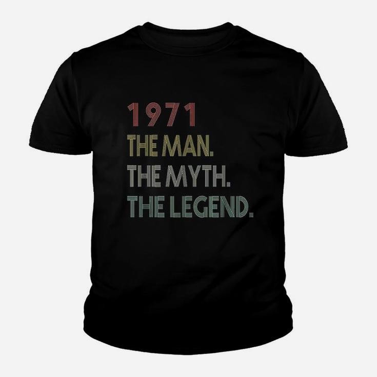 Vintage 1971 Man Myth Legend Birthday Gifts For 50 Years Old Youth T-shirt