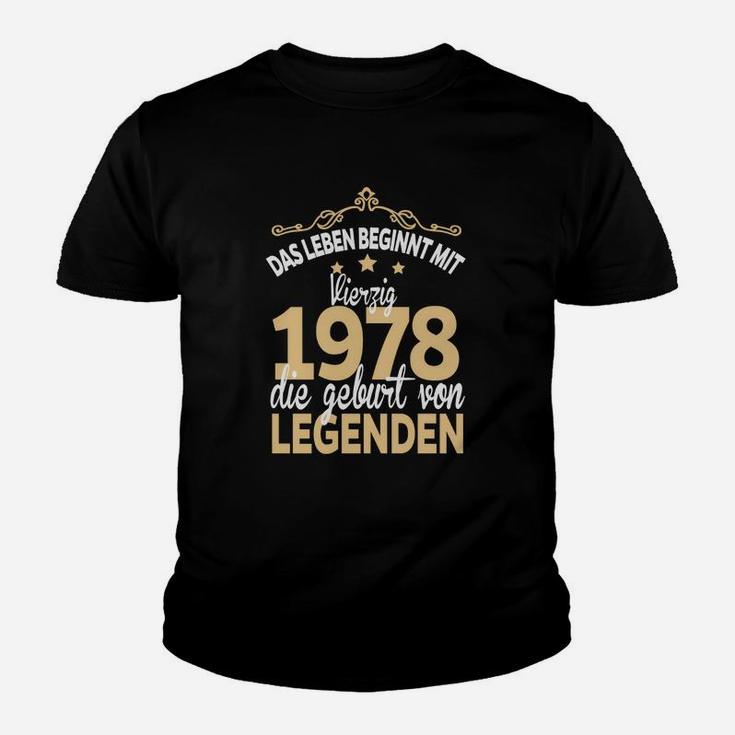 Vintage 1978 Geburtstags-Kinder Tshirt, Leben Beginnt Design