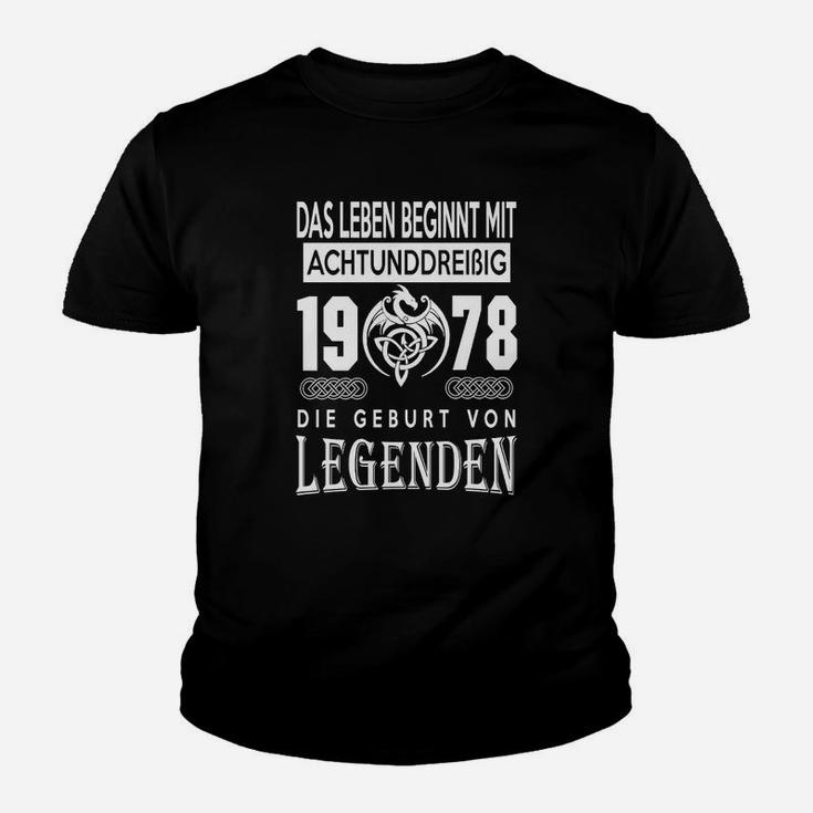 Vintage 1978 Geburtstags-Kinder Tshirt, Legenden Geburt