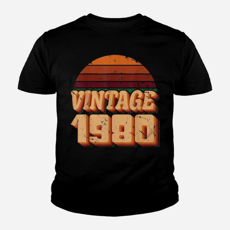 Vintage 1980, 40Th Birthday,, 40 Years Old Youth T-shirt