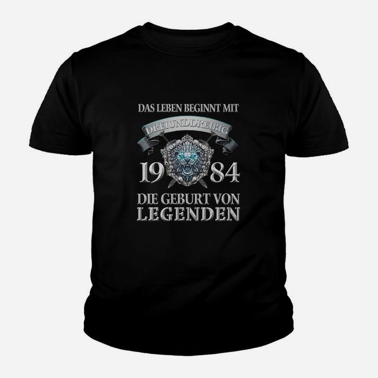 Vintage 1984 Geburt von Legenden Kinder Tshirt, Retro Jahrgangsmotiv Tee