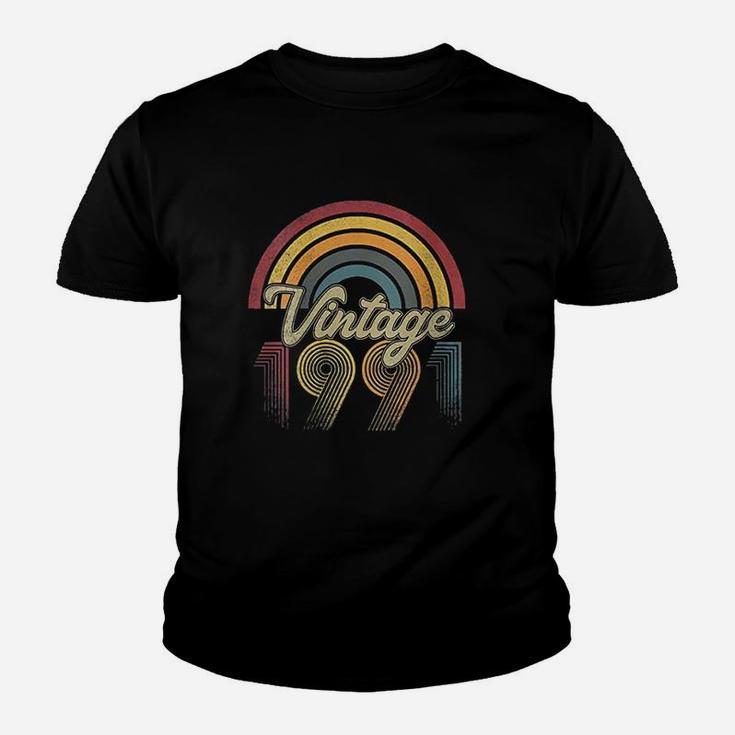 Vintage 1991 30Th Birthday Rainbow Retro Style Classic Youth T-shirt