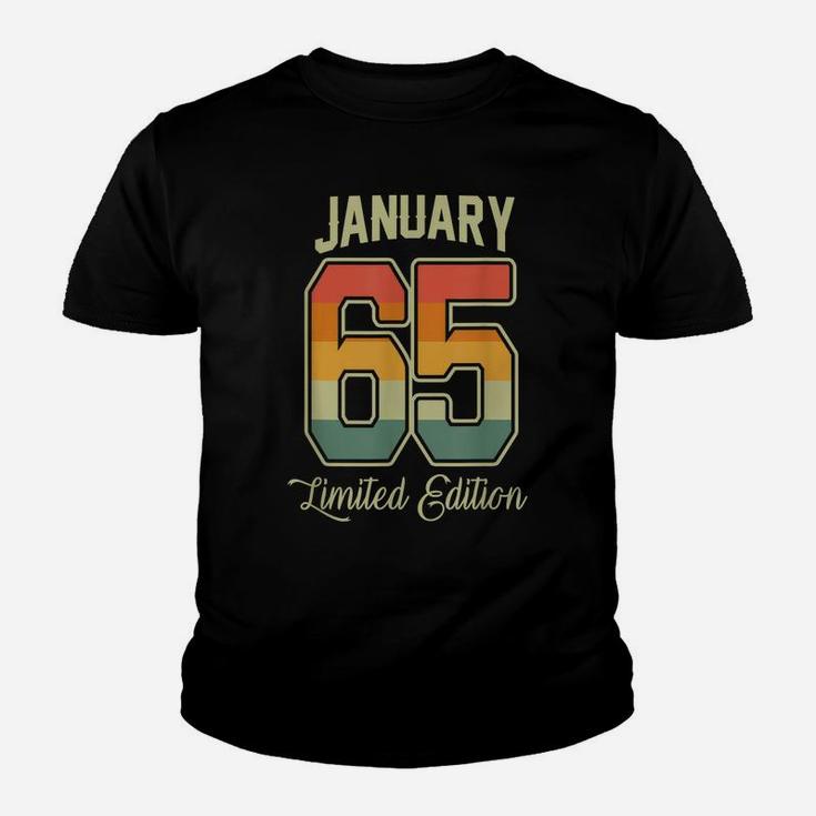 Vintage 55Th Birthday Gift January 1965 Sports Jersey Youth T-shirt