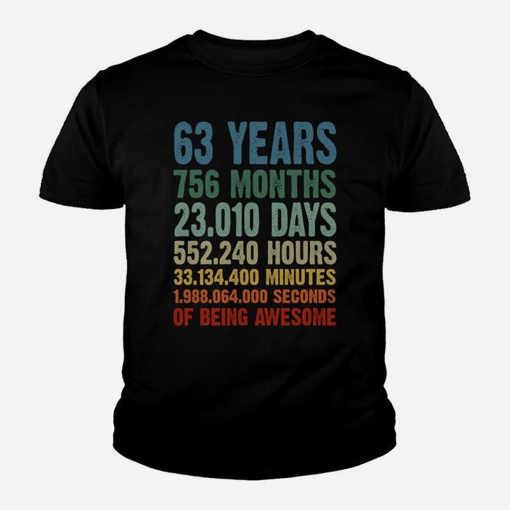 Vintage 63Rd Birthday 63 Years Wedding Anniversary Countdown Sweatshirt Youth T-shirt
