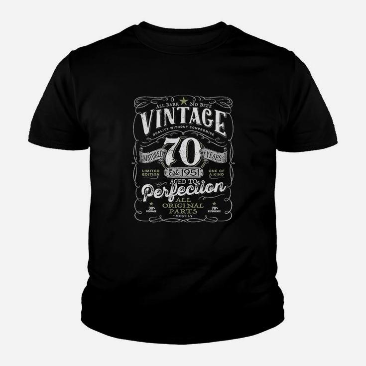 Vintage 70Th Birthday For Him 1951 Aged To Perfection Youth T-shirt