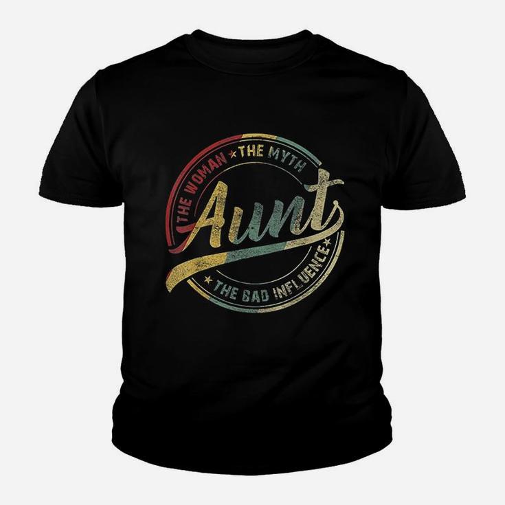 Vintage Aunt Woman Myth Bad Influence Youth T-shirt