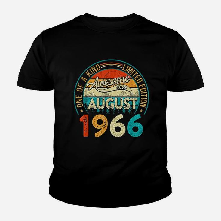 Vintage Awesome Since August 1966 55 Years Old Birthday Youth T-shirt