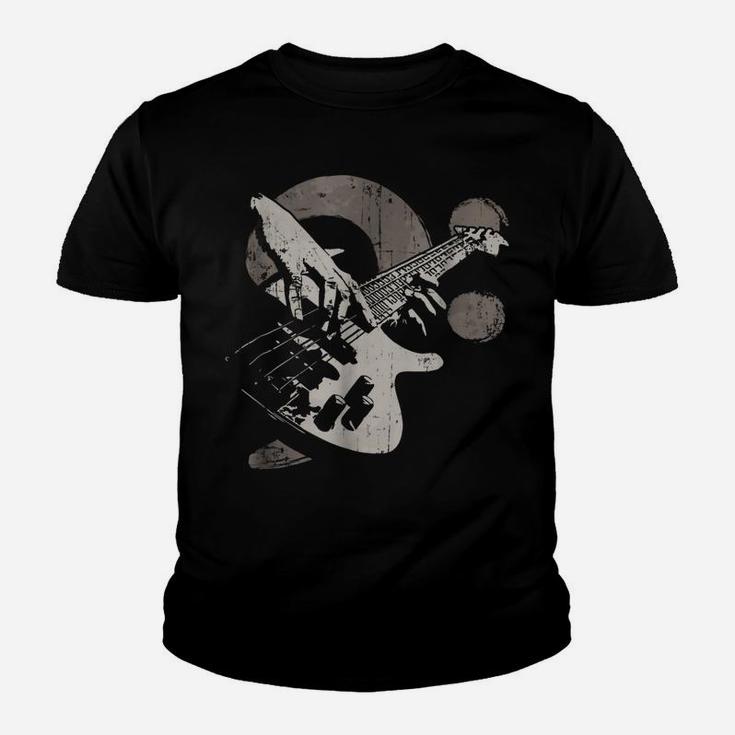 Vintage Bass Guitar Clef Shirt Gift For Bassist Player Youth T-shirt