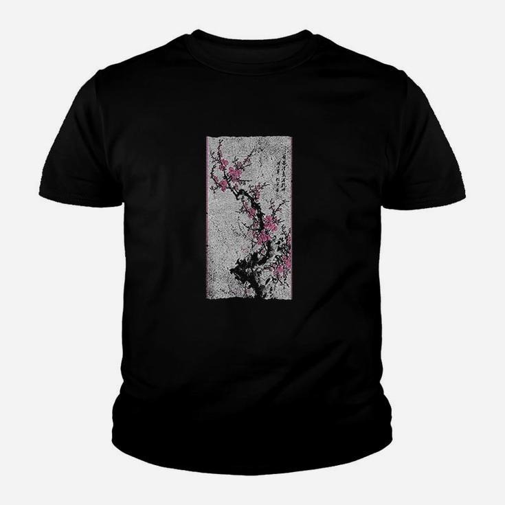 Vintage Beautiful Cherry Blossom Japanese Graphical Art Youth T-shirt