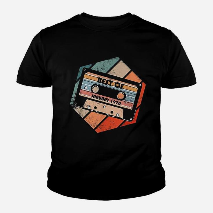 Vintage Best Of January 1970 Cassette Retro Birthday Youth T-shirt