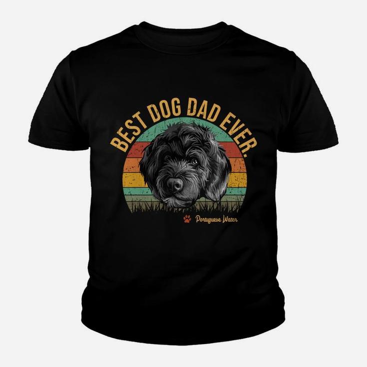 Vintage Best Portuguese Water Dad Ever Gift For Dog Lover Youth T-shirt