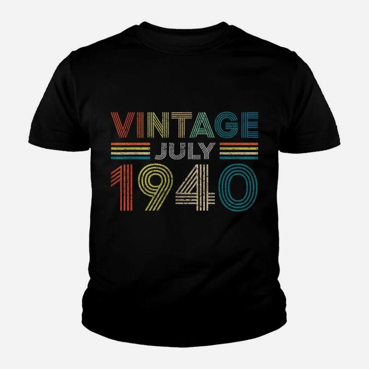 Vintage Born In July 1940 Man Myth Legend 80 Years Old Youth T-shirt