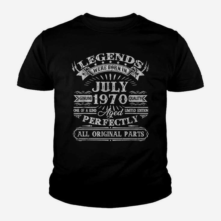 Vintage Born In July 1970 Man Myth Legend 50 Years Old Youth T-shirt