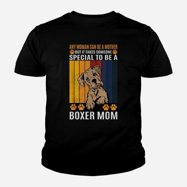 Vintage Boxer Mom Dog Mama Pet Owner Animal Lover Youth T-shirt