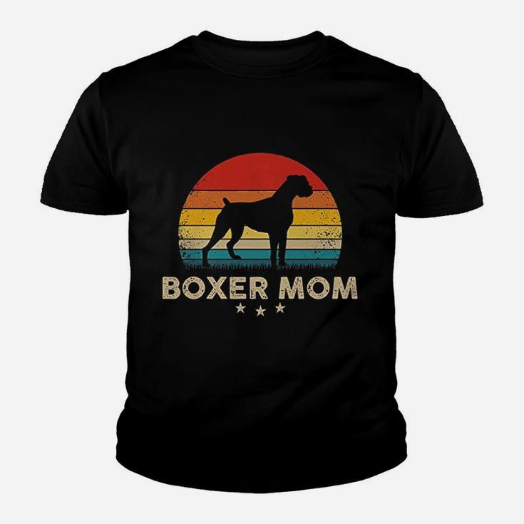 Vintage Boxer Silhouette Retro Sunset Boxer Mom Youth T-shirt