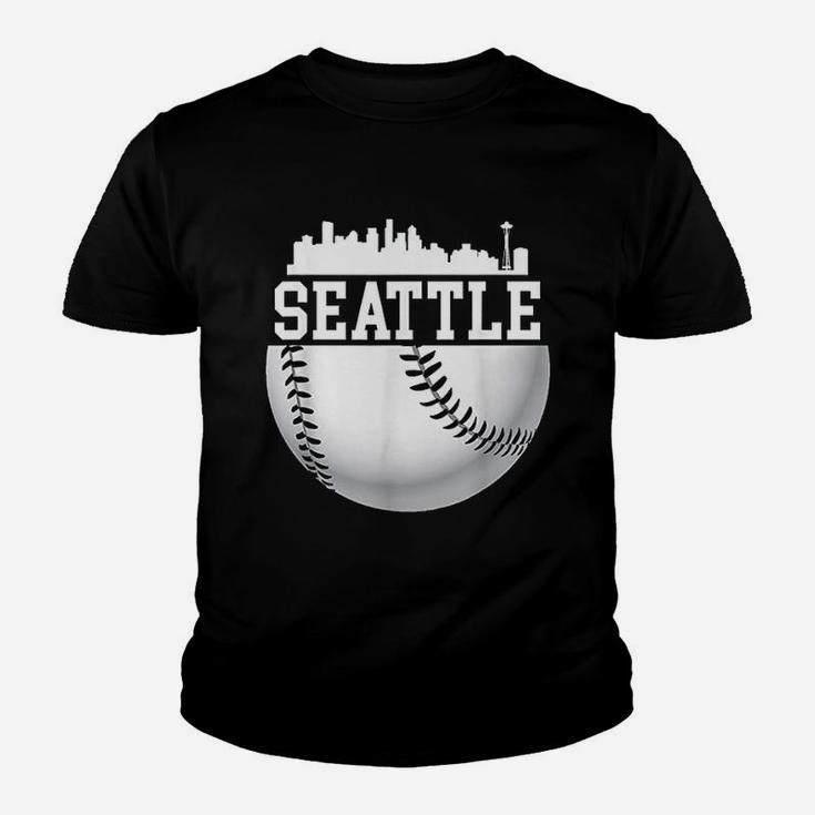 Vintage Downtown Seattle Baseball Retro Washington Youth T-shirt