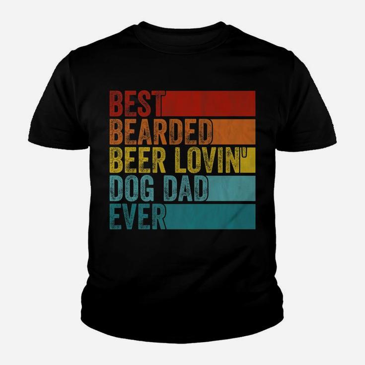 Vintage Funny Best Bearded Beer Lovin' Dog Dad Ever Love Pet Youth T-shirt