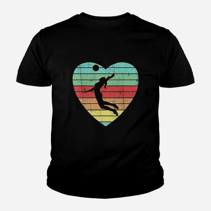 Vintage Heart Volleyball Player Youth T-shirt