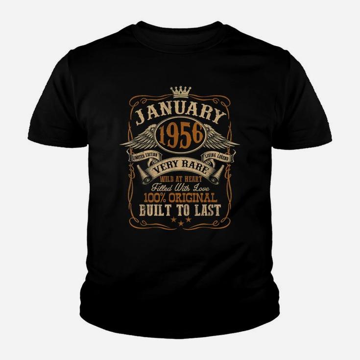 Vintage January 1956 Shirt 65 Years Old 65Th Birthday Gift Youth T-shirt