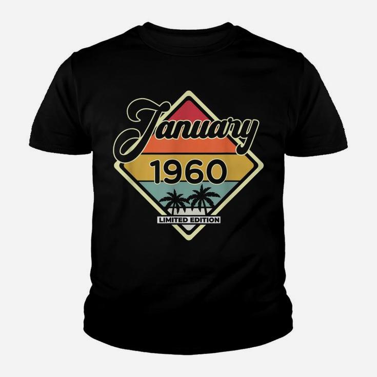Vintage January 60 Years Old Gift Classic 1960 Birthday Youth T-shirt