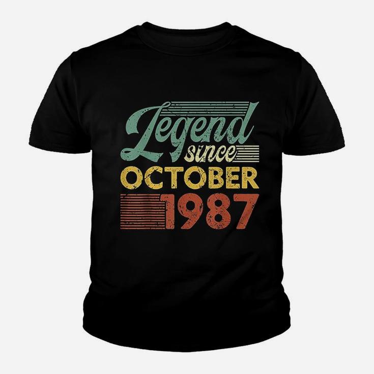 Vintage Legend Since October 1987 Birthday Youth T-shirt