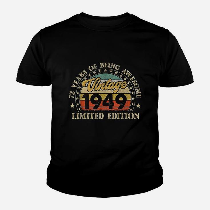 Vintage Made In 1949 Retro 72Nd Birthday Party 72 Year Old Youth T-shirt
