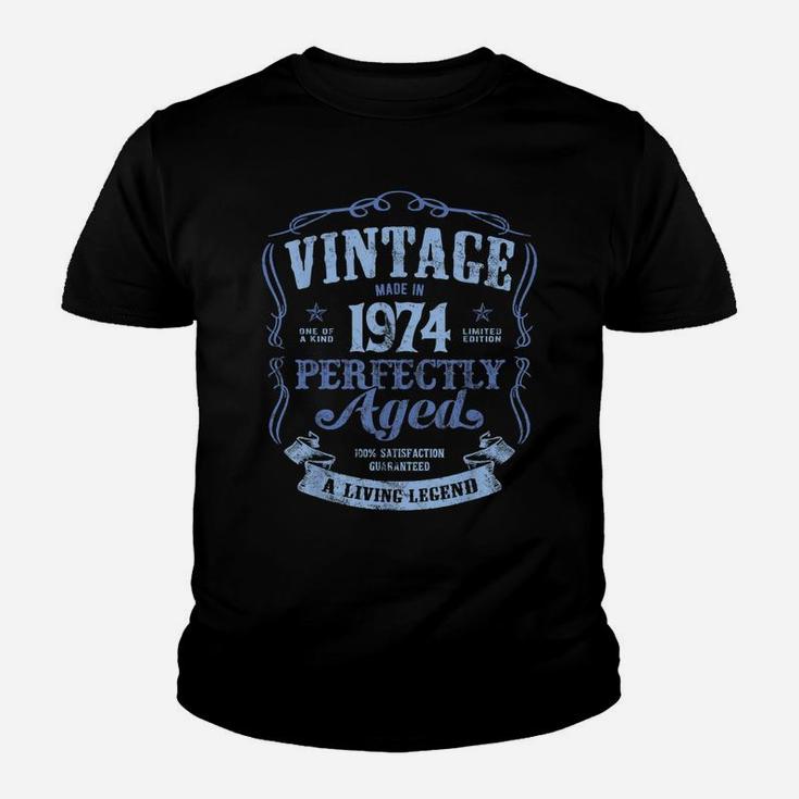 Vintage Made In 1974 Living Legend 45Th Birthday Youth T-shirt