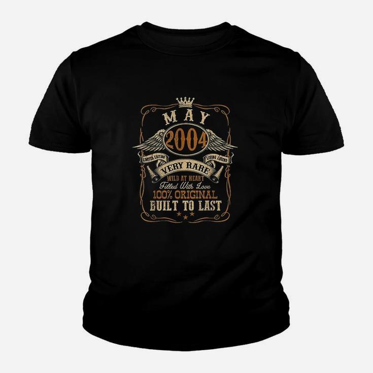 Vintage May 2004 17 Years Old 17Th Birthday Gift Youth T-shirt