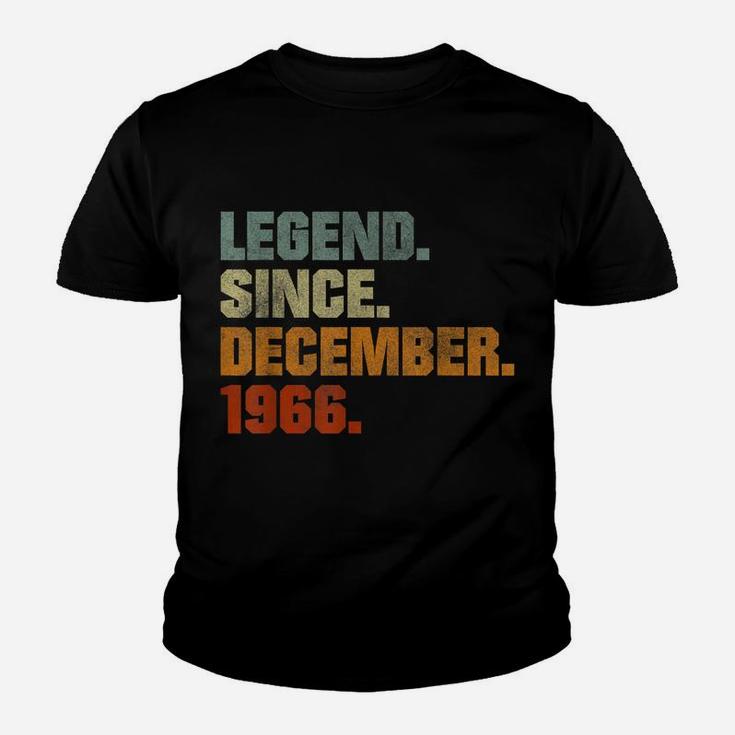 Vintage Men Women 55Th Birthday Legend Since December 1966 Youth T-shirt