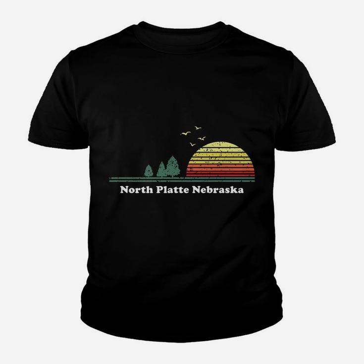 Vintage North Platte, Nebraska Sunset Souvenir Print Youth T-shirt
