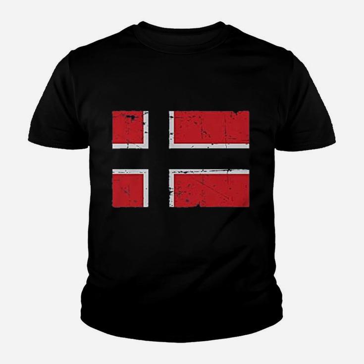 Vintage Norway Flag Retro Style Norwegian Women Football Jersey Youth T-shirt