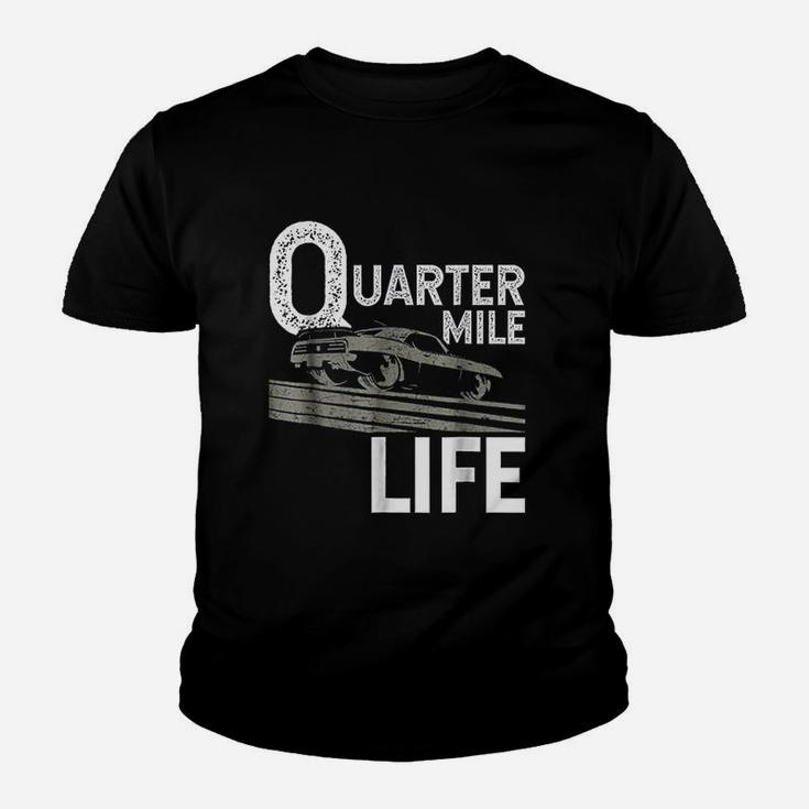Vintage Quarter Mile Life Drag Racing Youth T-shirt