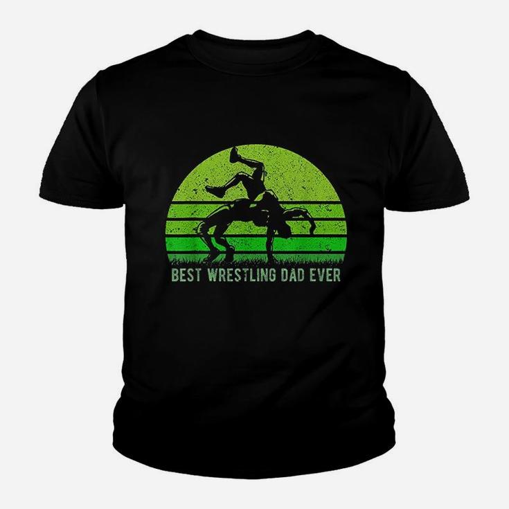 Vintage Retro Best Wrestling Dad Ever Funny Father Day Youth T-shirt