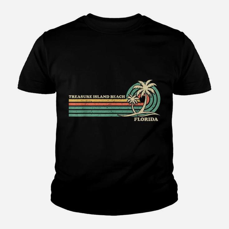 Vintage Retro Summer Vacation Florida Treasure Island Beach Youth T-shirt